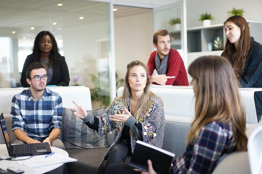 Team in an office